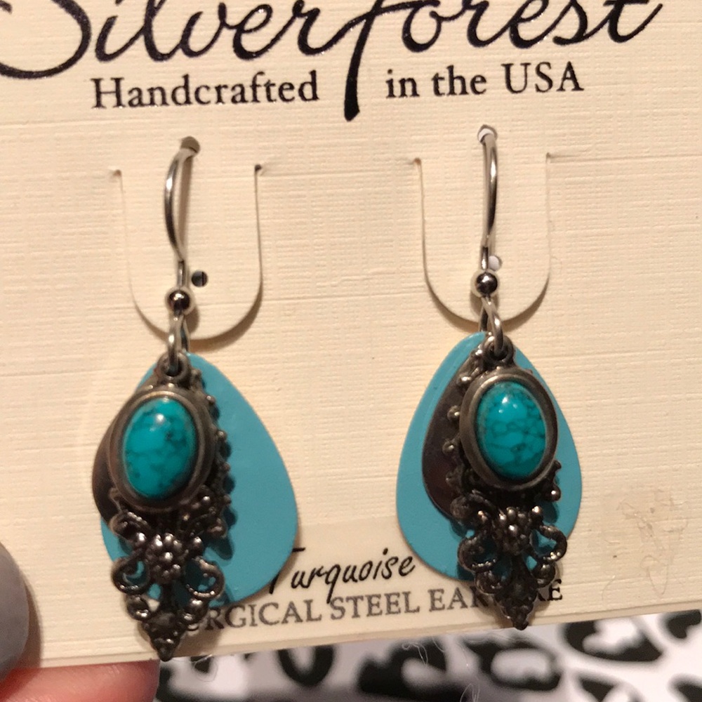 Teal and silver